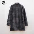 wholesale women black long faux fur coat oversize winter coats